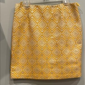 Yellow Patterned Women's Skirt size 10